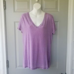 Mossimo Heather Purple XL V-Neck T Shirt
